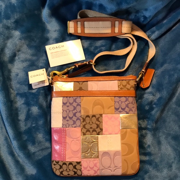 Coach Handbags - NWT Coach Signature Multicolor Patchwork Purse